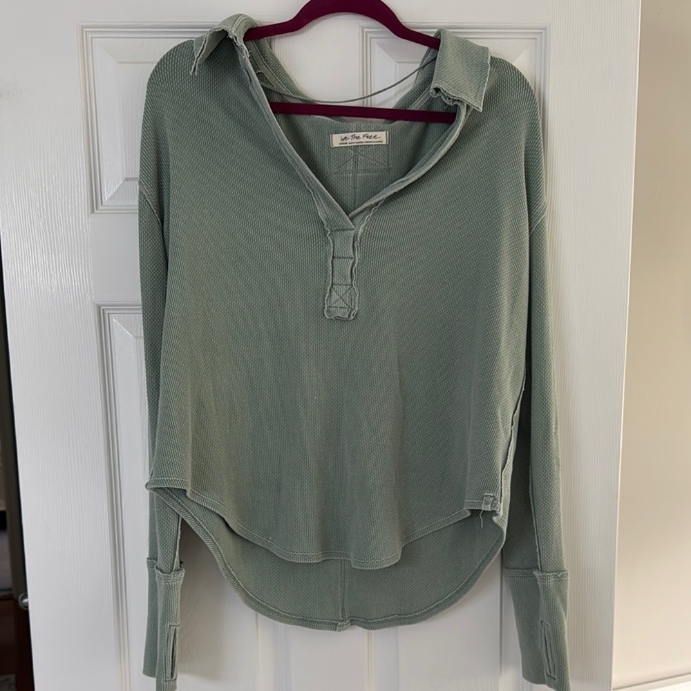 We The Free Sage Button Down Shirt